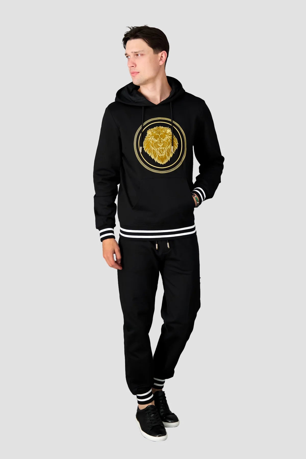 Born 4 Win luxury hoodie black and gold