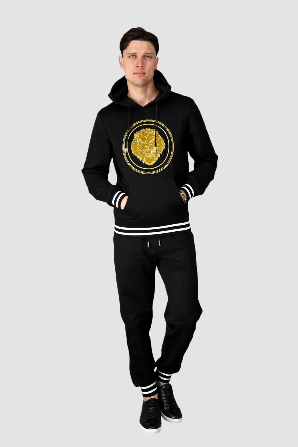 Born 4 Win luxury hoodie black and gold