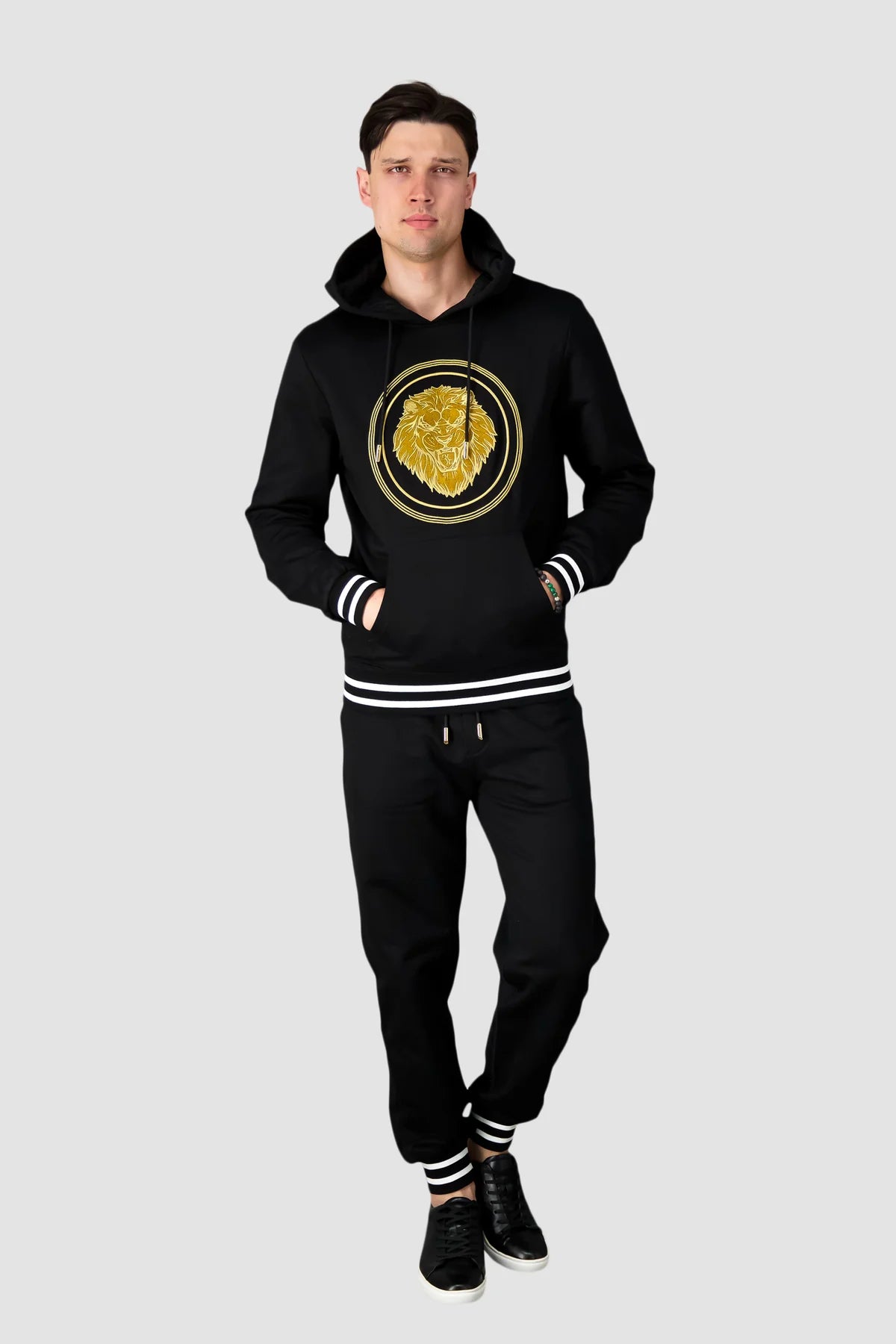 Born 4 Win luxury hoodie black and gold